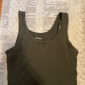 Wild Fable Green Sleeveless Crop Tank Top